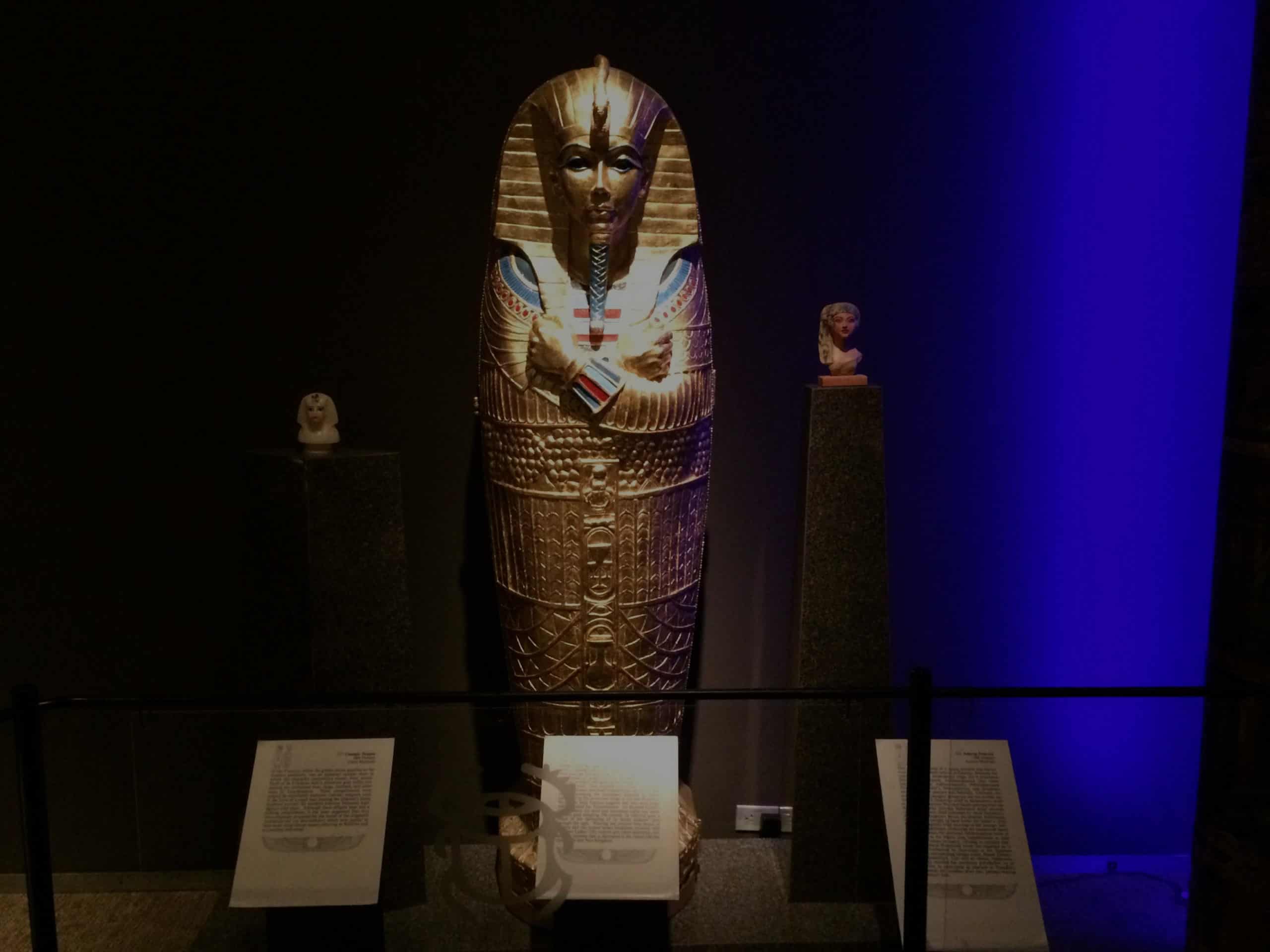A royal sarcophagus from the King Tut exhibit at the Cranbrook Institute of Science