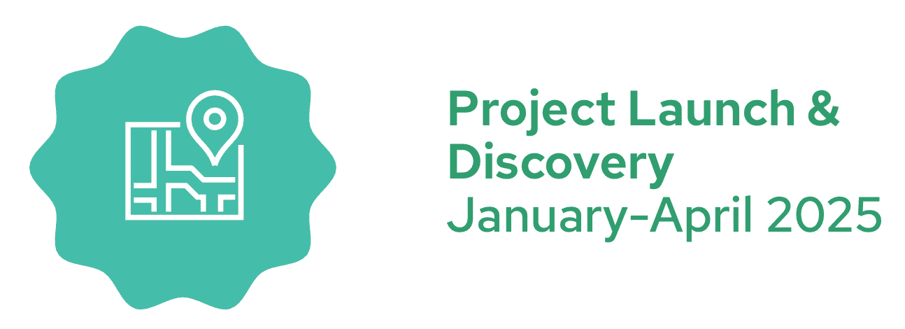 Project Launch &<br />
Discovery<br />
January-April 2025